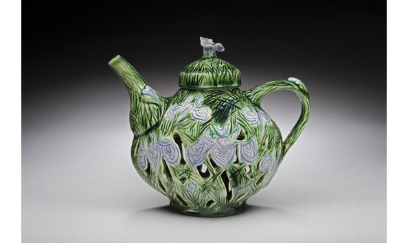 Big image c102 yoganathan    irises  double wall teapot
