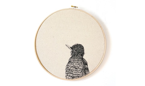 Big image d102 mcbrien   black thread stitched european starling