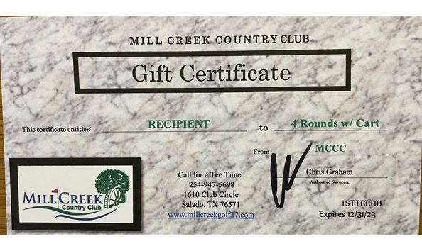 Big image mill creek gc certificate
