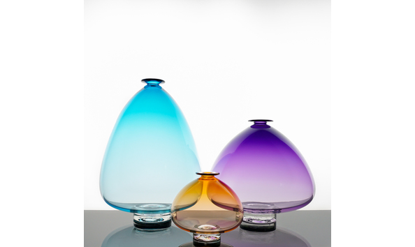 Big image g101 koupal   trio of blown glass vessels