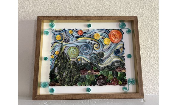 Big image the starry night quilling technique   pv   pamela v