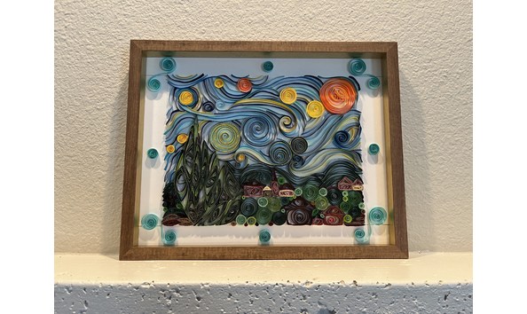 Big image the starry night quilling technique 2 pv   pamela v