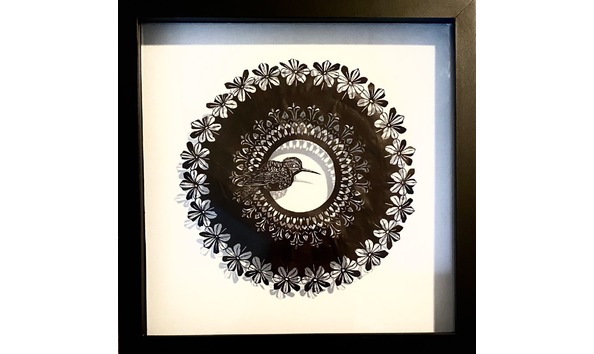 Big image p101 bieler   framed hummingbird papercutting 2