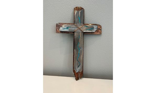 Big image copper and stainless cross