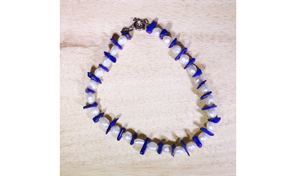 Big image lapis pearl bracelet 1