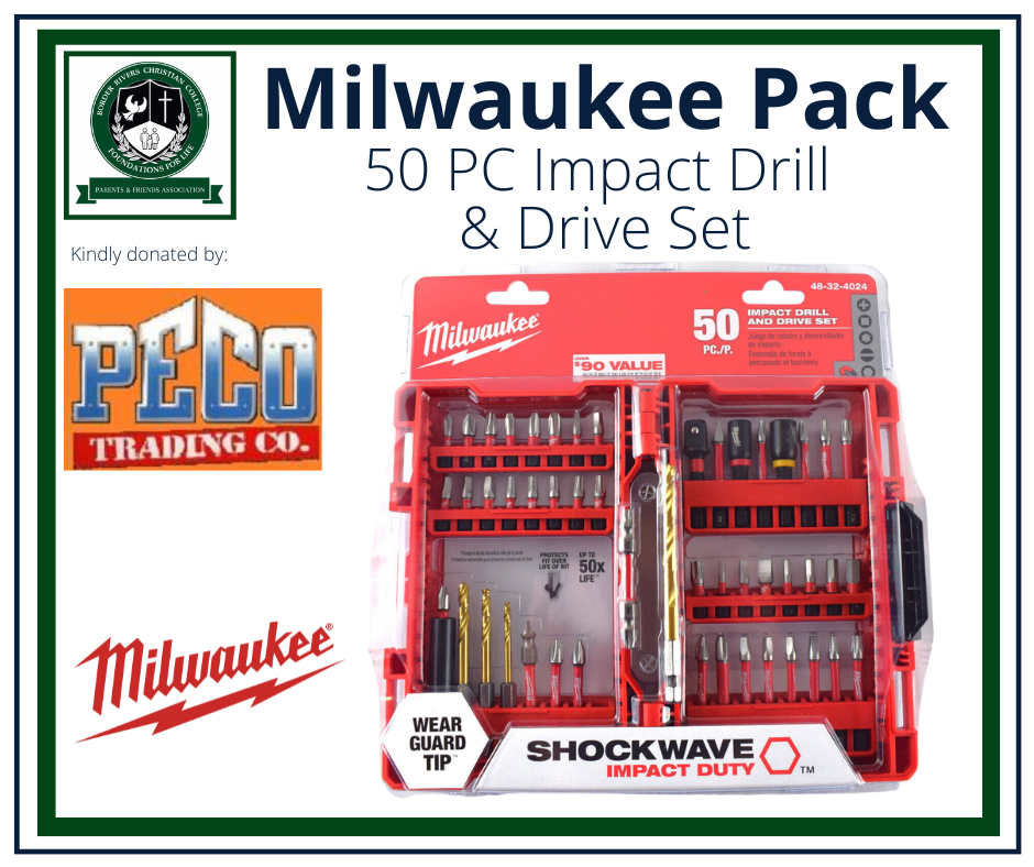 Milwaukee Impact Drill and Drive Set (50pc)