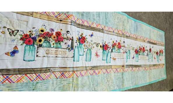 Big image jar table runner