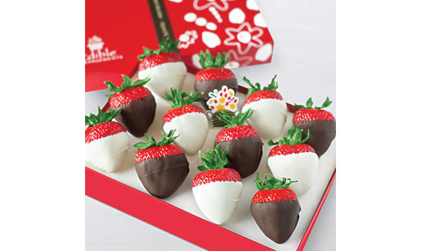 Big image 12 strawberries semisweet white 12ct e261 w 12