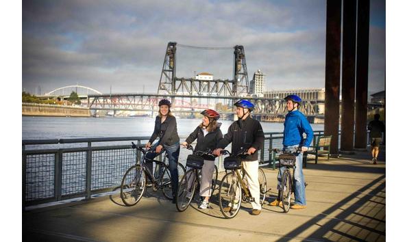 Big image portland beer tour on bridge