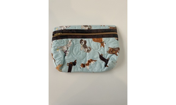 Big image light green pouch of dogs   zippered dogs pouch   annual auction