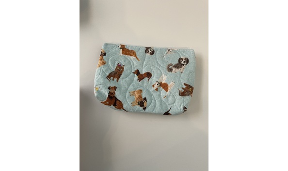 Big image light green pouch of dogs   zippered dogs pouch2   annual auction