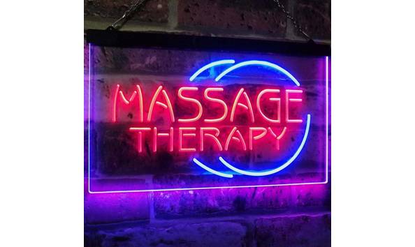 Big image massage colorful sign