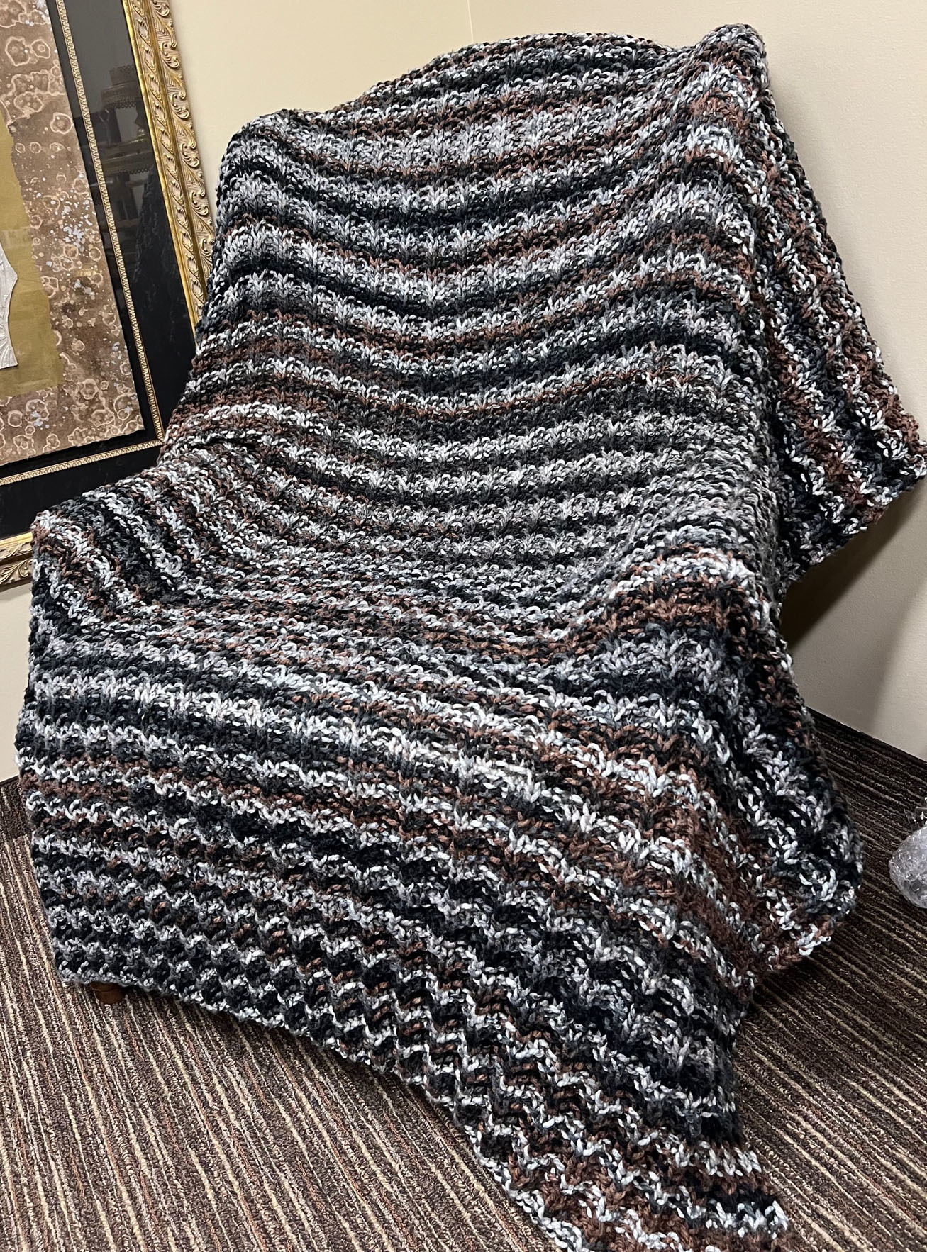 Hand Knitted Afghan