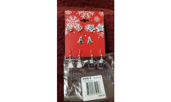 Big image christmas earrings