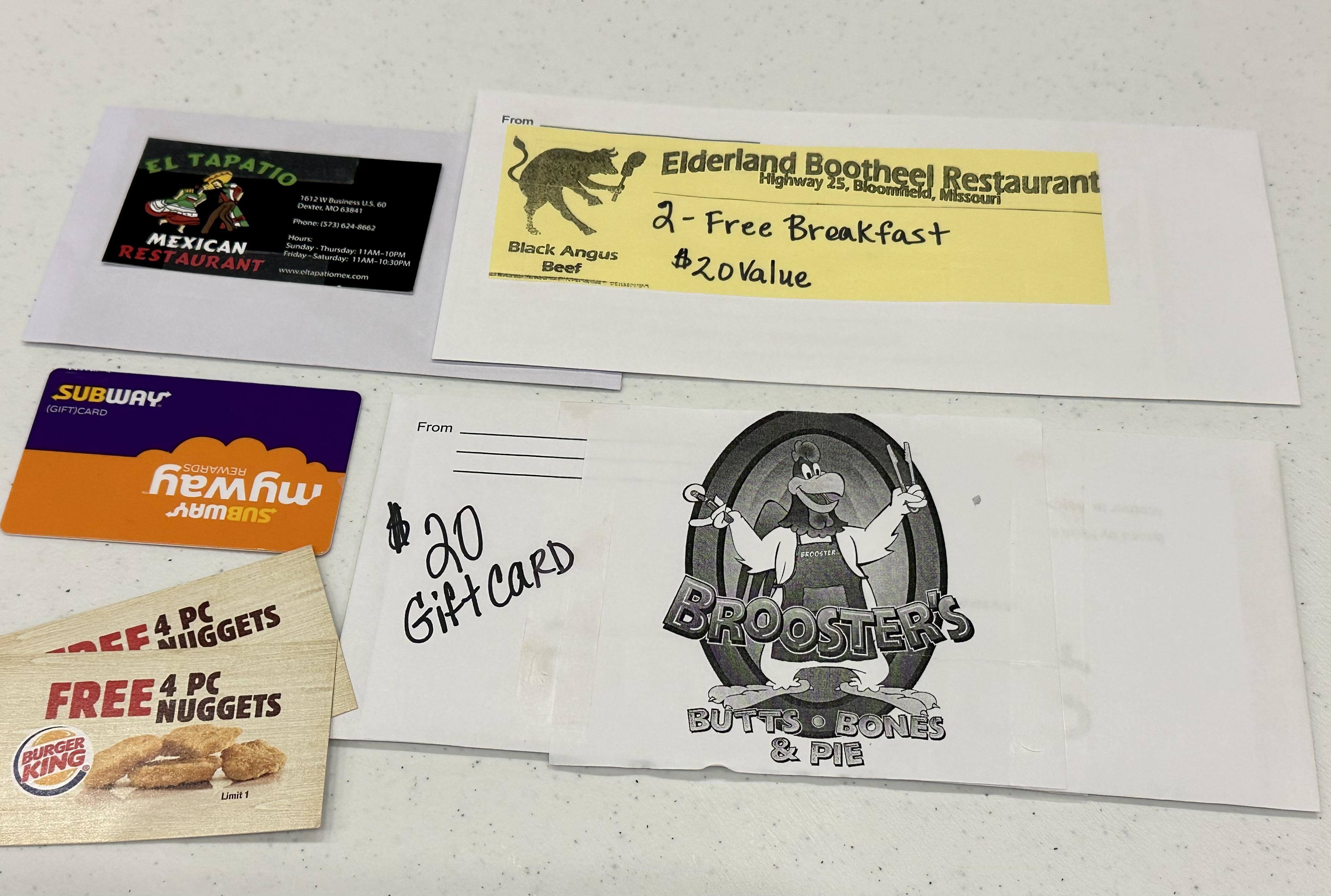 Food Gift Card Bundle