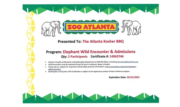 Big image akbf zoo atlanta gift certificate 