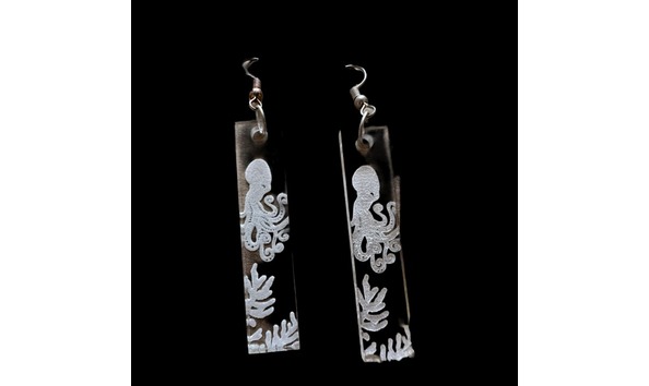 Big image octopus earrings