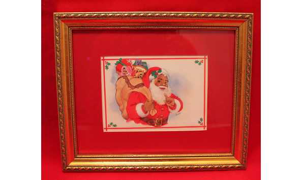 Big image framed santa with bag