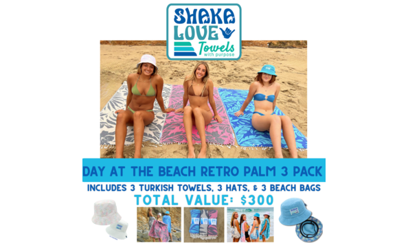 Big image day at the beach retro palm 3 pack donation one atta time