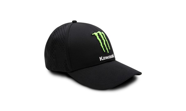 Big image monster energy kawasaki 5 panel curved bill cap