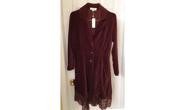 Big image burgundy long jacket