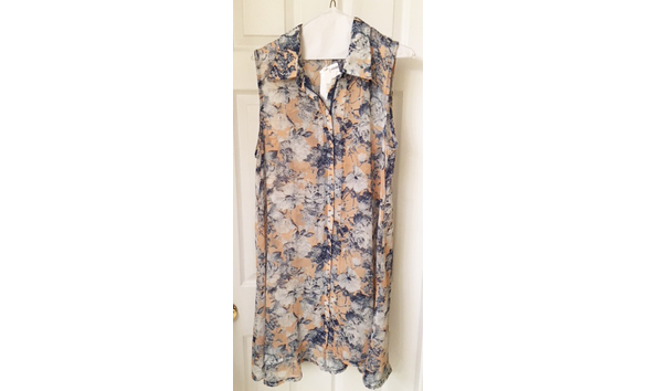 Big image blue floral dress top