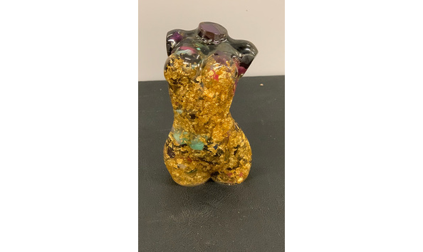 Big image 202308art022   goddess torso   gold with recycled resin