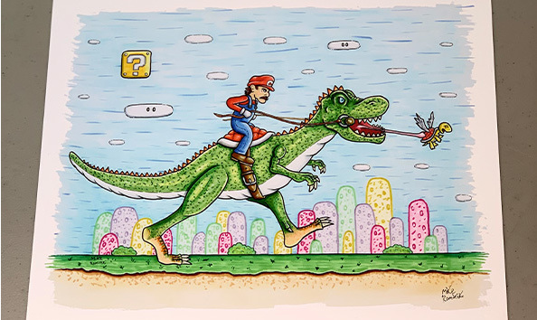 Big image 202212art009   mario and yoshi print