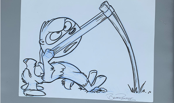 Big image 202209art013   original mutt and ferret and toonfox lanyard