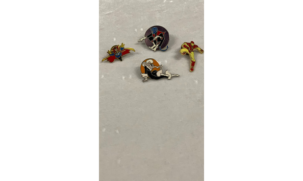 Big image 202307jwy006   4 marvel classic character pins   black cat  doctor strange  iron man    nightcrawler