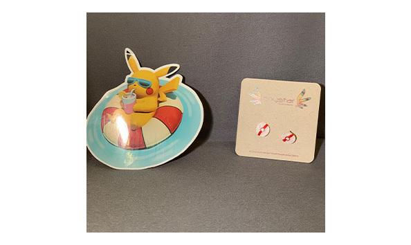 Big image 202211jwy002   pokemon ball earrings and sticker