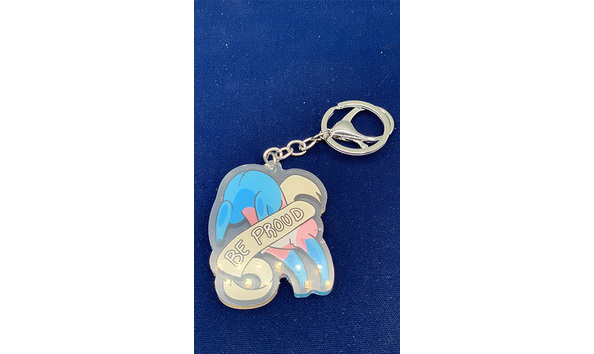 Big image 202208acc030   trans pride sloth keychain