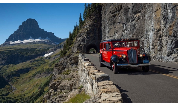 Big image glacier red bus 2