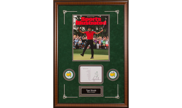 Tiger Woods – Signed Masters Scorecard Display