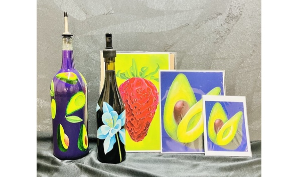 Big image amanda robinson wine bottles   art