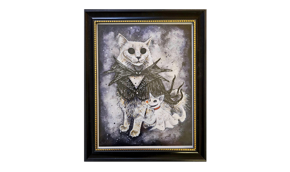 Big image cat skellington print