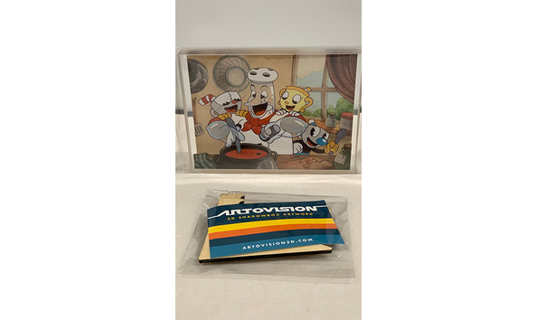 Big image 202311art002   cuphead   chef saltbaker  cuphead  ms. chalice  and mughead 3d acrylic desketop art