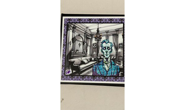 Big image 202311art006   haunted mansion style living room with bust of ghost canvas