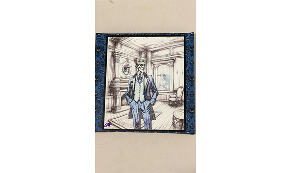 Big image 202311art007   haunted mansion style parlor room with standing man and lady ghosts canvas