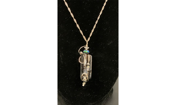 Big image 202308jwy020 2   black   silver   variegated onyx necklace