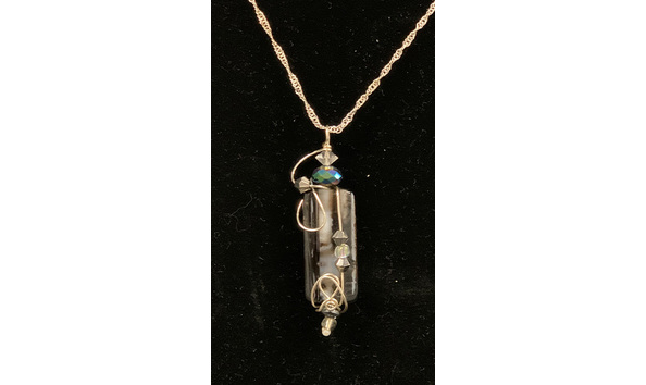 Big image 202308jwy020 4   black   silver   variegated onyx necklace