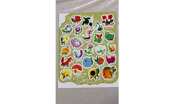 Big image 202309stat001   flora critters sticker sheet