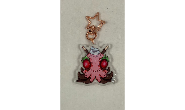 Big image 202311acc003   strawberry cream squid keychain