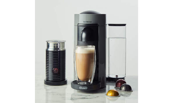 Big image nespresso vertuo plus coffee and espresso machine by delonghi with aeroccino grey