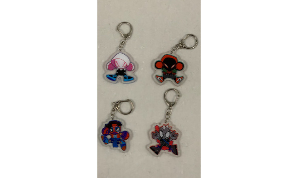 Big image 202311acc008 2   4 into the spiderverse chibi keychains
