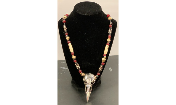 Big image 202308jwy027   tribal crow skull necklace