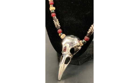 Big image 202308jwy027 2   tribal crow skull necklace
