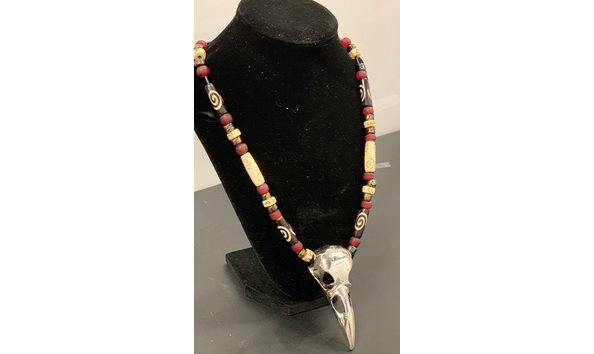 Big image 202308jwy027 4   tribal crow skull necklace