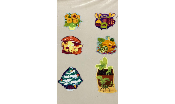 Big image 202309stat002   6 big plant creatures stickers