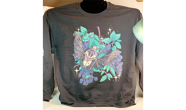 Big image 202211app002   xl bugs and blueberry bush sweatshirt